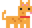 Mog, the orange pixel cat